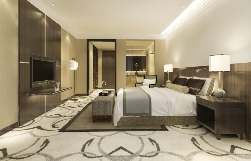 luxury interior bedroom design area.